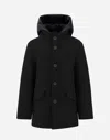 Herno Coat In Ecowool And Nylon Chamonix In Black