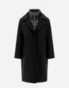 Herno Long Cloth Jacket For Women In Black