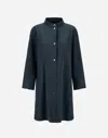 Herno Coat In First-act Pef In Blu Navy