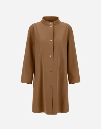 Herno Coat In First-act Pef In Camel