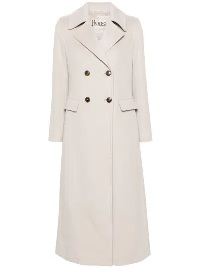 Herno Coat In Luxury Wool In Beige