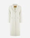 Herno Single Breasted Wool Coat In White