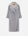 Herno Coat In Melange Teddy In Gray