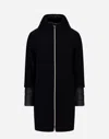 Herno Coat In New Cashmere And Nylon Ultralight In Black