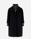 Herno Women Black Single Breasted Coat, M Luxury Jackets For Women Darveys In Black
