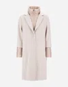 Herno Coat In New Cashmere And Nylon Ultralight In Chantilly