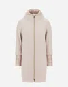 Herno Coat In New Cashmere And Nylon Ultralight In Pink