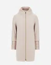 Herno Coat In New Cashmere And Nylon Ultralight In Pink