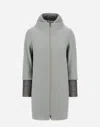Herno Coat In New Cashmere And Nylon Ultralight In Gray