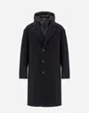 Herno Coat In New Velour And Ecoage In Black