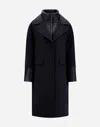 Herno Coat In Pure Cashmere And Nylon Ultralight In Blue