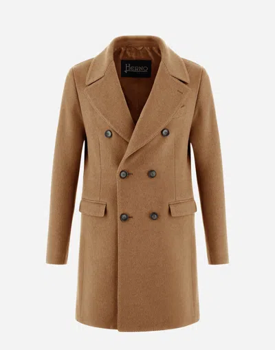 Herno Coat In Real Camel