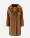 Herno Soft Faux Fur Coat In Camel In Camel