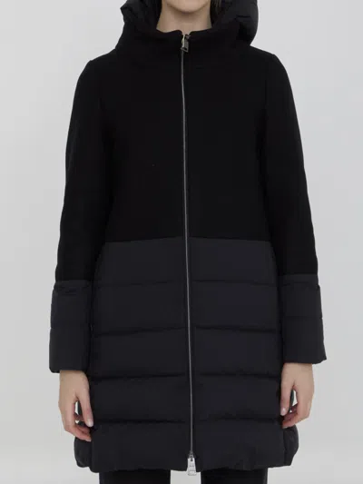 HERNO COAT IN WOOL AND NYLON