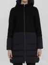 Herno Coat In Wool And Nylon In Black