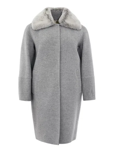 HERNO COAT IN WOOL WITH NECK HERNO
