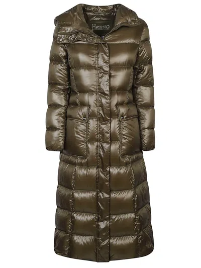 Herno Long Parka In Green