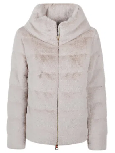 Herno Coat In Neutral