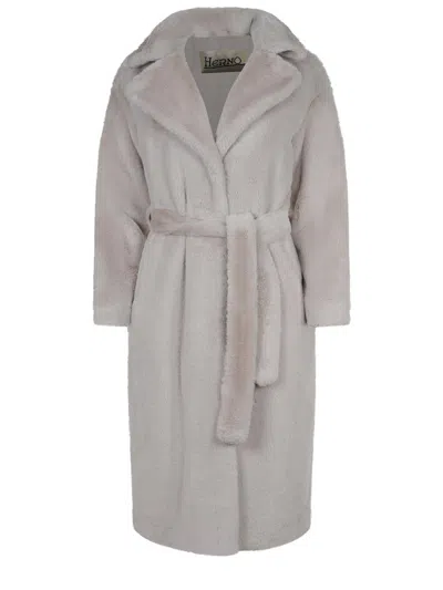 Herno Coat In Neutral