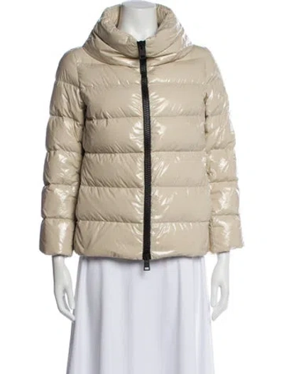 Pre-owned Herno Coat In Neutral