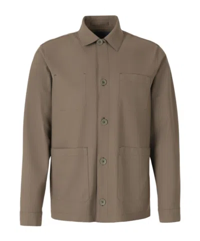 Herno Coat Shirt In Brown