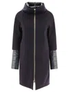 Herno Coat In Luxury Wool And Nylon Ultralight