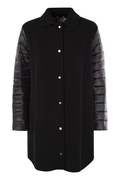 Herno Coat With Down Sleeves In Multi