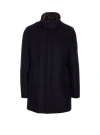 Herno Collar Shearling Removable Pockets Lateral Sleeves Long In Black