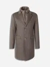 Herno Coat With Inner Vest In Brown