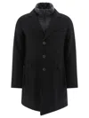 Herno Durable Long Sleeve Coat With Notched Lapels In Black