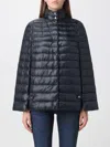 Herno Down Cape Jacket High Collar Design In Black