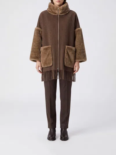 Herno Coat Woman Color Brown In Multi