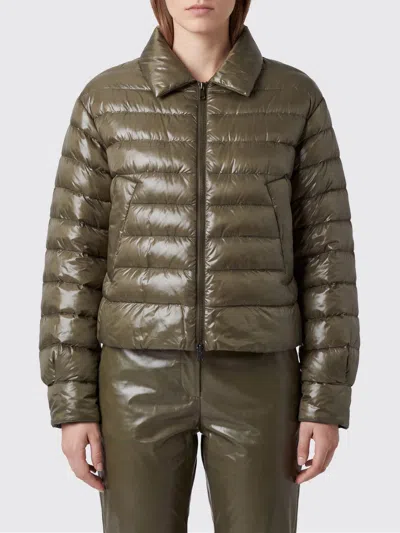 Herno Coat Woman Color Military In Green