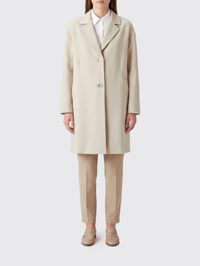 Herno Coat Woman Color Sand In Neutral