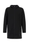 Herno Men Black Stretch Nylon Parka In Black