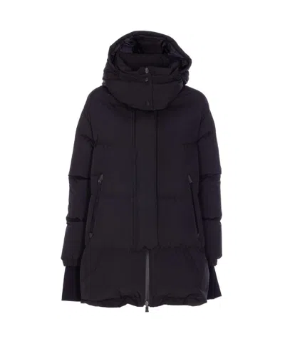 Herno Lightweight Black Puffer Jacket With High Collar