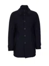 Herno Medium-length Structured Coat With Button-up Front