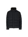 Herno Short Down Jacket With Detachable Fur Insert In Black