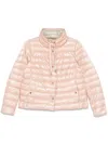 Herno Quilted Lightweight Polyamide Jacket With Contrasting Collar In Pink