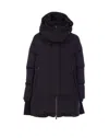 Herno Long Length Quilted Hooded Down Jacket In Black