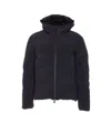 Herno Down Jacket With Hood And Quilted Pattern In Blue