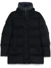 Herno Silk And Cashmere Padded Down Jacket In Blue