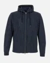 Herno Tailored Blue Coat With Zip-up Front In Blue
