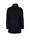 Herno Collar Shearling Removable Pockets Lateral Sleeves Long In Black
