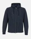 Herno Tailored Blue Coat With Zip-up Front In Blue