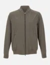 Herno Zip-fastening Bomber Jacket In Brown