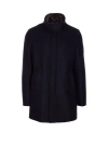 Herno Collar Shearling Removable Pockets Lateral Sleeves Long In Black