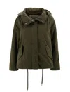 Herno Puffer Jackets With Drawstring Hem And Hood In Green