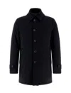 Herno Medium-length Structured Coat With Button-up Front
