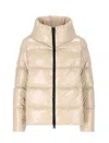 Herno Chantilly Short Lightweight Jacket With Glossy Finish In Neutral